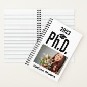 Aangepaste foto, naam en jaar doctoraat notitieboek (Binnen)