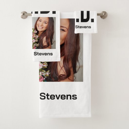 Aangepaste foto, naam en jaar Ph.D.-handdoekset Bad Handdoek (Insitu)