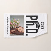 Aangepaste foto, naam en jaar Ph.D.-handdoekset Bad Handdoek (Handdoek)