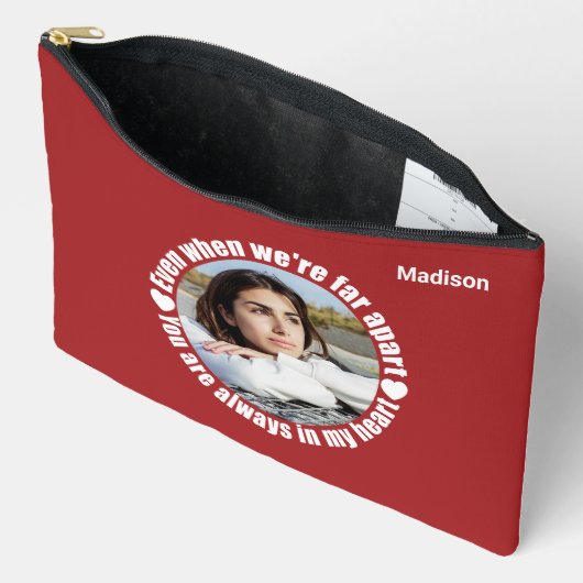 Aangepaste foto & naam Far Apart Love Etui (Open)