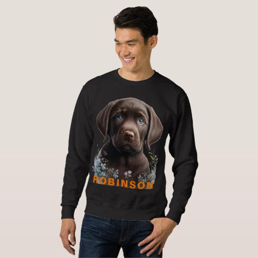 Aangepaste foto & naam gepersonaliseerde Floral Pe Trui (Voorkant volledig)