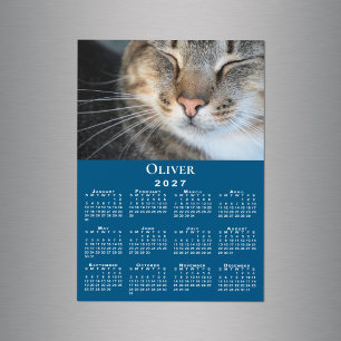 Aangepaste foto naam huisdier 2027 Agenda Blauwe m