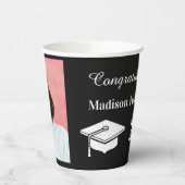 Aangepaste foto, naam, jaar en kleur Afstuderen Papieren Bekers (Links)