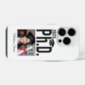 Aangepaste foto, naam & jaar Ph.D. iPhone Hoesje (Achterkant horizontaal)