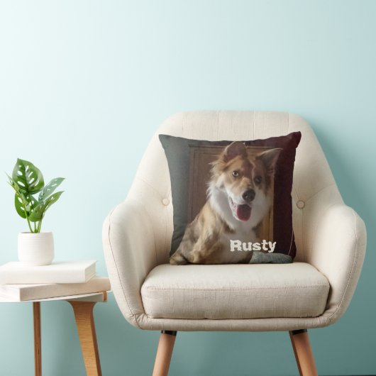 Aangepaste foto/naam kussen (Stoel)