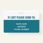 Aangepaste foto-naam logo streepjescode-ID voor we Badge (Achterkant)