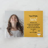 Aangepaste foto & naam | Moppe kat illustratie kun Kaart (Binnen)