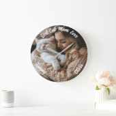 Aangepaste Foto & Naam Muur Klok – Cadeau voor Kat (Huis)