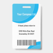 Aangepaste foto naam personeels-ID-badge Sky Badge (Achterkant)