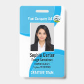Aangepaste foto naam personeels-ID-badge Sky Badge (Voorzijde)