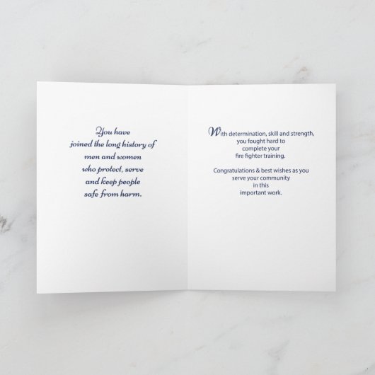 Aangepaste foto, naam politie Afstuderen Kaart (Binnen)