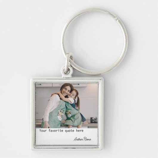 Aangepaste Foto & Naam Sleutelhanger, Gift voor Vr Sleutelhanger (Voorkant)