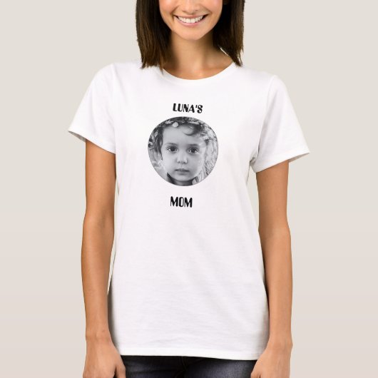 Aangepaste foto & naam t-shirt (Voorkant)