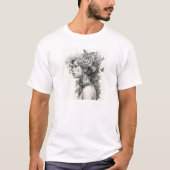 Aangepaste foto naam tekst voor koppels gepersonal t-shirt (Voorkant)