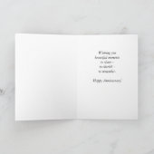 Aangepaste foto & naam trouwdag jubileum kaart (Binnen)