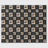 Aangepaste foto | Naam | Trouwdatum Cadeaupapier (Vlak)