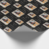 Aangepaste foto | Naam | Trouwdatum Cadeaupapier (Hoek)