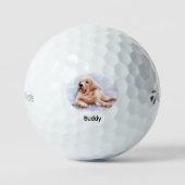 Aangepaste foto naam van huisdier hond golfballen (Voorkant)