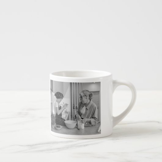 Aangepaste Foto & Naam voor Oma Gift Espresso Kop (Rechts)