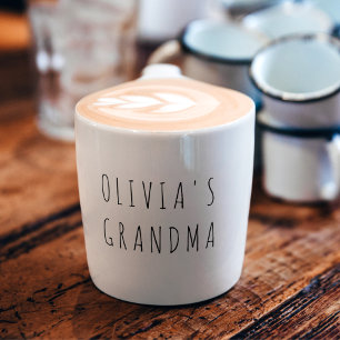 Aangepaste Foto & Naam voor Oma Gift Espresso Kop
