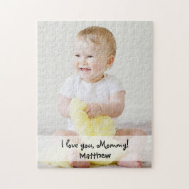 Aangepaste foto naam waar ik van hou, mama legpuzzel