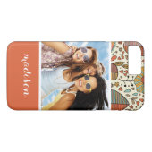Aangepaste foto & naam zomer bladeren patroon Case-Mate iPhone case (Achterkant (Horizontaal))