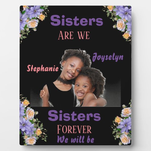 Aangepaste foto naam zuster's fotoplaat (Voorkant)