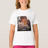 Aangepaste foto-naamtekst Aangepast T-shirt (Voorkant)