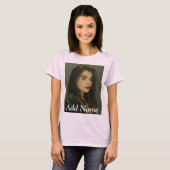 Aangepaste foto-naamtekst Aangepast T-shirt (Voorkant volledig)