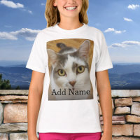 Aangepaste foto-naamtekst Aangepast T-shirt