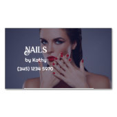 Aangepaste foto nageltechnicus magnetisch visitekaartje (Voorkant)