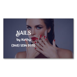 Aangepaste foto nageltechnicus magnetisch visitekaartje
