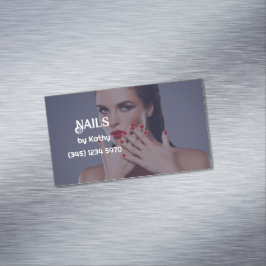Aangepaste foto nageltechnicus magnetisch visitekaartje