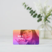 Aangepaste foto nageltechnicus visitekaartje (Staand voorkant)