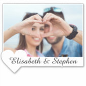 Aangepaste foto & namen Liefde Sticker (Voorkant)