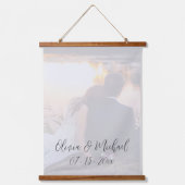 Aangepaste foto Names Datum Keepomwille Hangend Wandkleed (Voorkant)