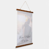 Aangepaste foto Names Datum Keepomwille Hangend Wandkleed (Gebogen)