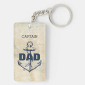 Aangepaste foto Nautical Anchor Kapitein Pa Sleutelhanger (achterkant)