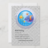 Aangepaste Foto Nautische Porthole Verjaardag Kaart (Voorkant)