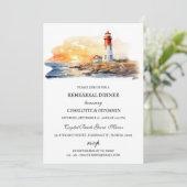 Aangepaste foto nautische strand repetitie diner kaart (Staand voorkant)