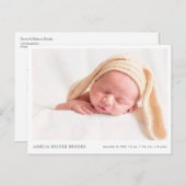 Aangepaste foto New Baby Boy Girl geboorteaankondi Briefkaart (Voorkant / Achterkant)