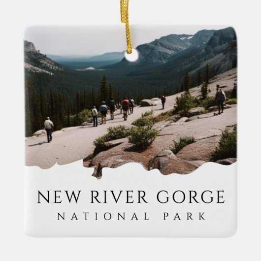 Aangepaste foto New River Gorge National Park Keramisch Ornament (Voorkant)