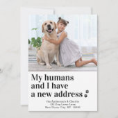 Aangepaste foto Nieuwe adresfamilie Dog verplaatse Aankondiging (Voorkant)