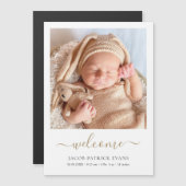 Aangepaste foto Nieuwe baby-arrivaal magneet-Sjabl (Voorkant / Achterkant)