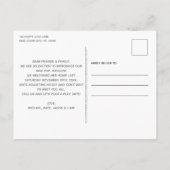 Aangepaste foto nieuwe huisdier puppy aankondigingskaart (Achterkant)