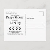 Aangepaste foto Nieuwe Pet Dog-pop-updouche Aankondigingskaart (Achterkant)