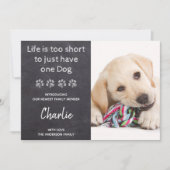 Aangepaste foto Nieuwe Pet Dog Puppy Shower Kaart (Voorkant)