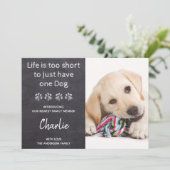 Aangepaste foto Nieuwe Pet Dog Puppy Shower Kaart (Staand voorkant)