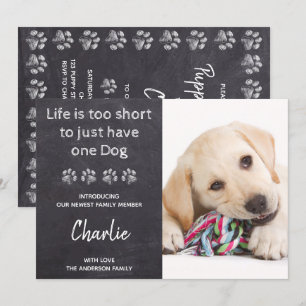 Aangepaste foto Nieuwe Pet Dog Puppy Shower Kaart