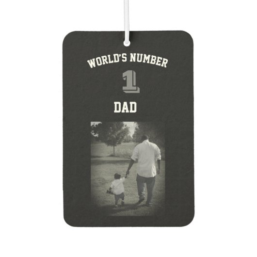 Aangepaste foto nummer één vader opa oom luchtverfrisser (Voorkant)